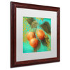 Color Bakery 'Glowing Fruits II' Art, Wood Frame, White Matte, 16"x16"