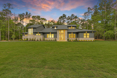 Example of a minimalist exterior home design in Houston