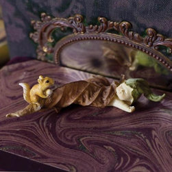 Sleeping Sprites Fairy With Squirrel - Decorative Objects And Figurines