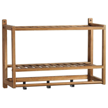 Gallerie Decor Natural Spa Transitional Bamboo Wall Organizer in Natural