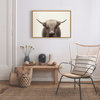 Sylvie Highland Cow Canvas by The Creative Bunch Studio, Natural 23x33