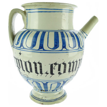 Consigned Antique 18th Century Delft Scorpion Apothecary Jar