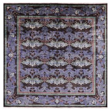 10' Square William Morris Wool Oriental Area Rug, Q1605
