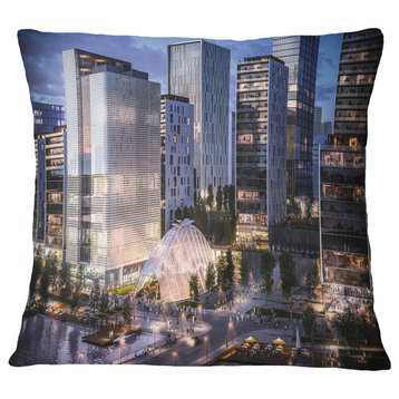 Residential Complex Close Up Cityscape Photo Throw Pillow, 18"x18"