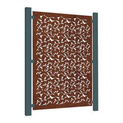 Corten Steel Branches Panel - Home Fencing And Gates