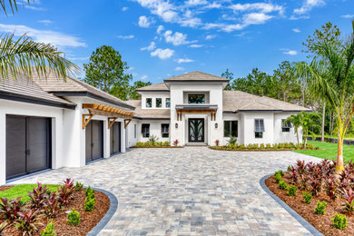 Inspiration for a transitional exterior home remodel in Orlando