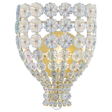 Hudson Valley Floral Park One Light Wall Sconce 8201-AGB