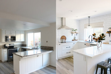 Inspiration for a mid-sized modern kitchen remodel in Montreal