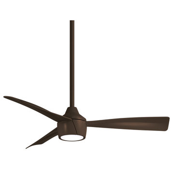 Minka Aire Skinnie 44" LED Indoor/Outdoor Ceiling Fan With Remote Control, Oil Rubbed Bronze