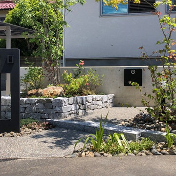 岐阜市、金華山のふもと、静けさの造園修景外構