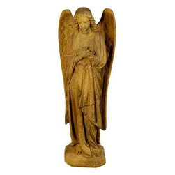 Angels FS8290C 26" Crossed Chapel Angel Statue - Garden Statues And Yard Art