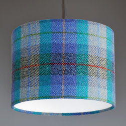 Harris Tweed Mint Check Lamp Shade - Lampshades