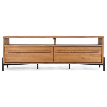 Farmhouse Style Sideboard With Open Rack | dBodhi Outline, 17"w X 67"d X 20"h