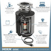 Moen GX50C GX 1/2 HP Continuous Garbage Disposal - Stainless Steel
