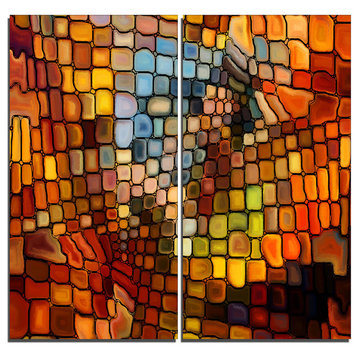 "Dreaming of Stained Glass" Abstract Canvas Artwork