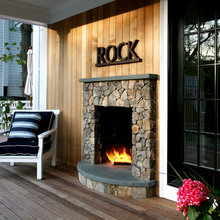 outdoor fireplace