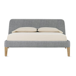 Parallel Queen Bed in Fabric, Oak - Beds