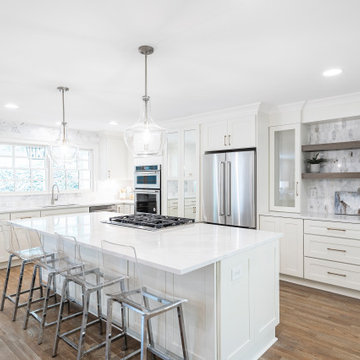 Kitchen Remodel - Mirrored doors open to pantry