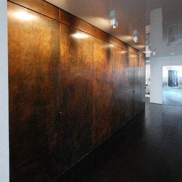 Rust Patina Steel Wall With Doors