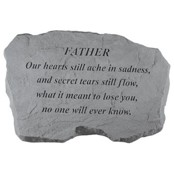 "Father- Our Hearts Still Ache" Memorial Garden Stone