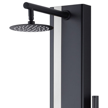 Eclipse 4-Jet ShowerSpa, Matte Black With Stainless Steel