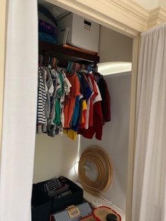 Can I remove the built in wardrobe above the stairs Houzz UK