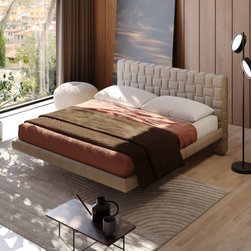 Cocos, letto imbottito con contenitore - Panel Beds