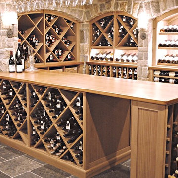 Kessick 'Estate Series' wine cabinetry with radius tops