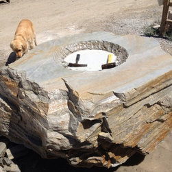 Custom - Custom quartzite fire pit - Fire Pits