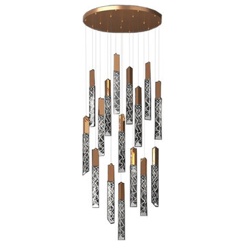 MIRODEMI® Riomaggiore Long Staircase Crystal Chandelier, 16 Lights