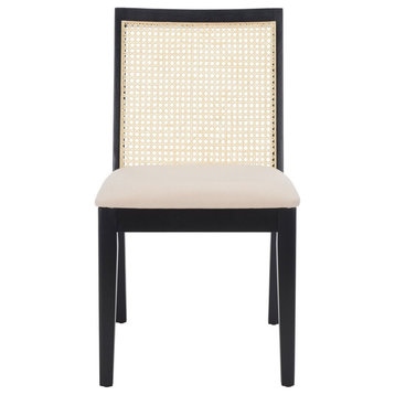 Safavieh Levy Dining Chair, Black/Beige