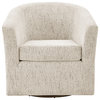 Ernest Fabric Swivel Accent Arm Chair, Concord Cream
