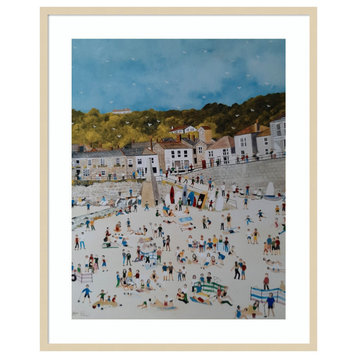 Mousehole Beach by Judy Joel Framed Wall Art 33 x 41