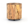 Four Hands Hudson Round End Table, Spalted Primavera