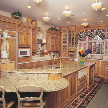 Fancy Glazed Hickory Kitchen