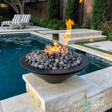 Dallas Transitional Pool, Spa and Fire Staycation