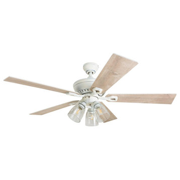 Prominence Home Glenmont Ceiling Fan with Light, 52 inch, White