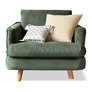 Corduroy-Pine Needle Green Single Seat Sofa 34.7x35.4x32.7"