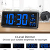 16" Large Digital Wall Clock with 4 Level Brightness Dimmer