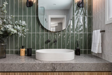 Contemporary bathroom in Melbourne.