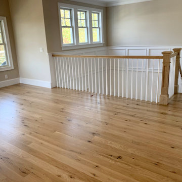 HUNTINGTON: 8" & 4" CHARACTER GRADE HERITAGE WHITE OAK INSTALLED & FINISHED