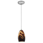 Access Lighting - Access Lighting 28012-4C-BS/ICA Champagne - 9" 12W 1 LED Cord Pendant - An array of designs presented in variety of colorsChampagne 9" One Lig Brushed Steel *UL Approved: YES Energy Star Qualified: n/a ADA Certified: n/a  *Number of Lights: Lamp: 1-*Wattage:12w Integrated LED bulb(s) *Bulb Included:Yes *Bulb Type:Integrated LED *Finish Type:Brushed Steel