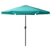 10' Round Tilting Turquoise Blue Patio Umbrella, Round Umbrella Base