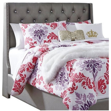 Signature Design by Ashley Coralayne Full Upholstered Panel Headboard in Gray