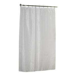 Double Swag Fabric Shower Curtain Vinyl Liner And 12 Rings