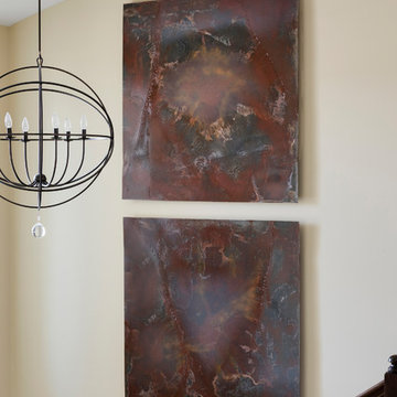 Commissioned Steel Artwork for Stairway | Che Bella Interiors