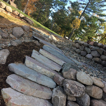 Stone outcropping steps