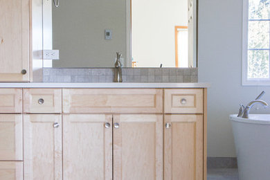 Inspiration for a contemporary bathroom remodel in Calgary