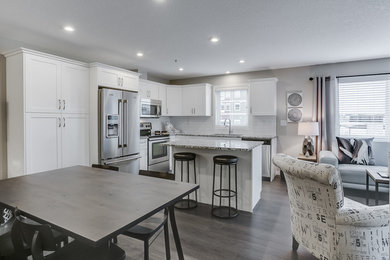 Inspiration for a great room remodel in Other