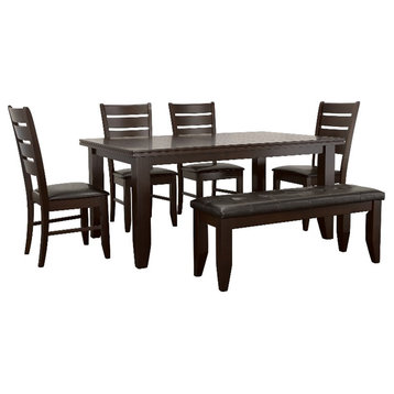 Coaster Dalila 6-piece Wood Dining Room Set Cappuccino and Black
